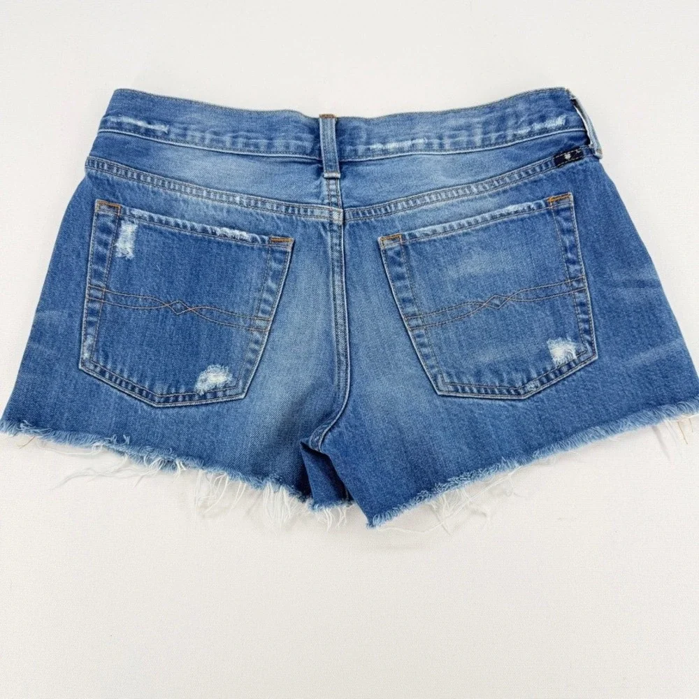 Lucky Brand The Cutoff Denim Shorts Womens Size 4 Distressed Raw Hem